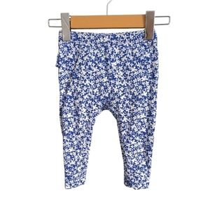 Tea Collection Ruffle Bottom Blue White Floral Pants Size18-24 Months‎